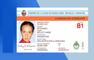 Argentina Drivers License PSD Template - Fully editable