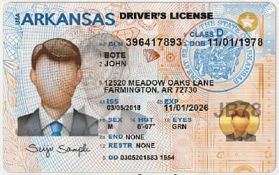 Arkansas Drivers License PSD Template (New Edition)– Download Photoshop ...