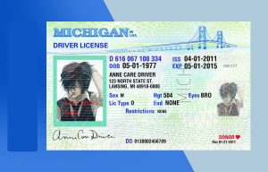 Michigan Driver license PSD Template - Fully editable