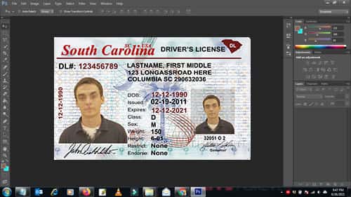 South Carolina Drivers License PSD Template – Download Photoshop File