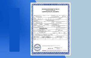 USA Arkansas Birth Certificate Doc Template - Fully editable