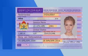 Netherlands Identity Card PSD Template - Fully editable