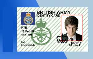UK Military ID PSD Template - Fully editable
