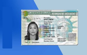 USA Permanent Resident Card PSD Template - Fully editable