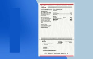 USA Utility Bill PSD Template (Verizon)- Fully editable