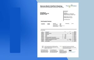 Bancorp Bank Statement PSD Template -Fully editable