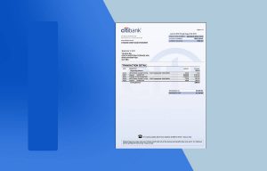 Citibank Bank Statement PSD Template -Fully editable