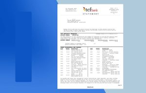 TCF Bank Statement doc Template -Fully editable