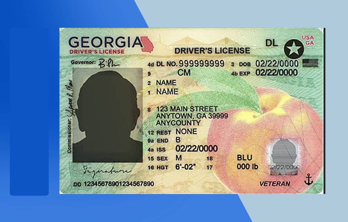 Georgia Drivers License Template