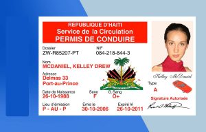 Haiti Driver license PSD Template - Fully editable