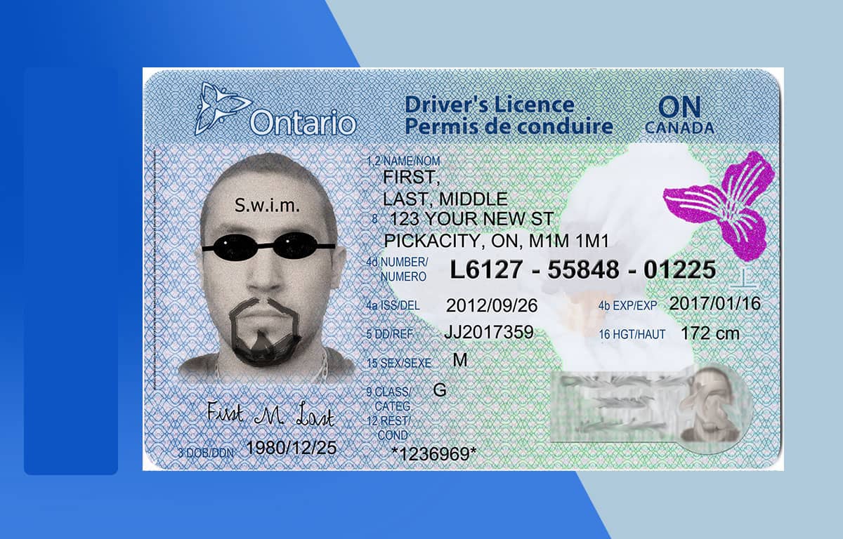 Canada Ontario Drivers License Psd Template V2011 Download