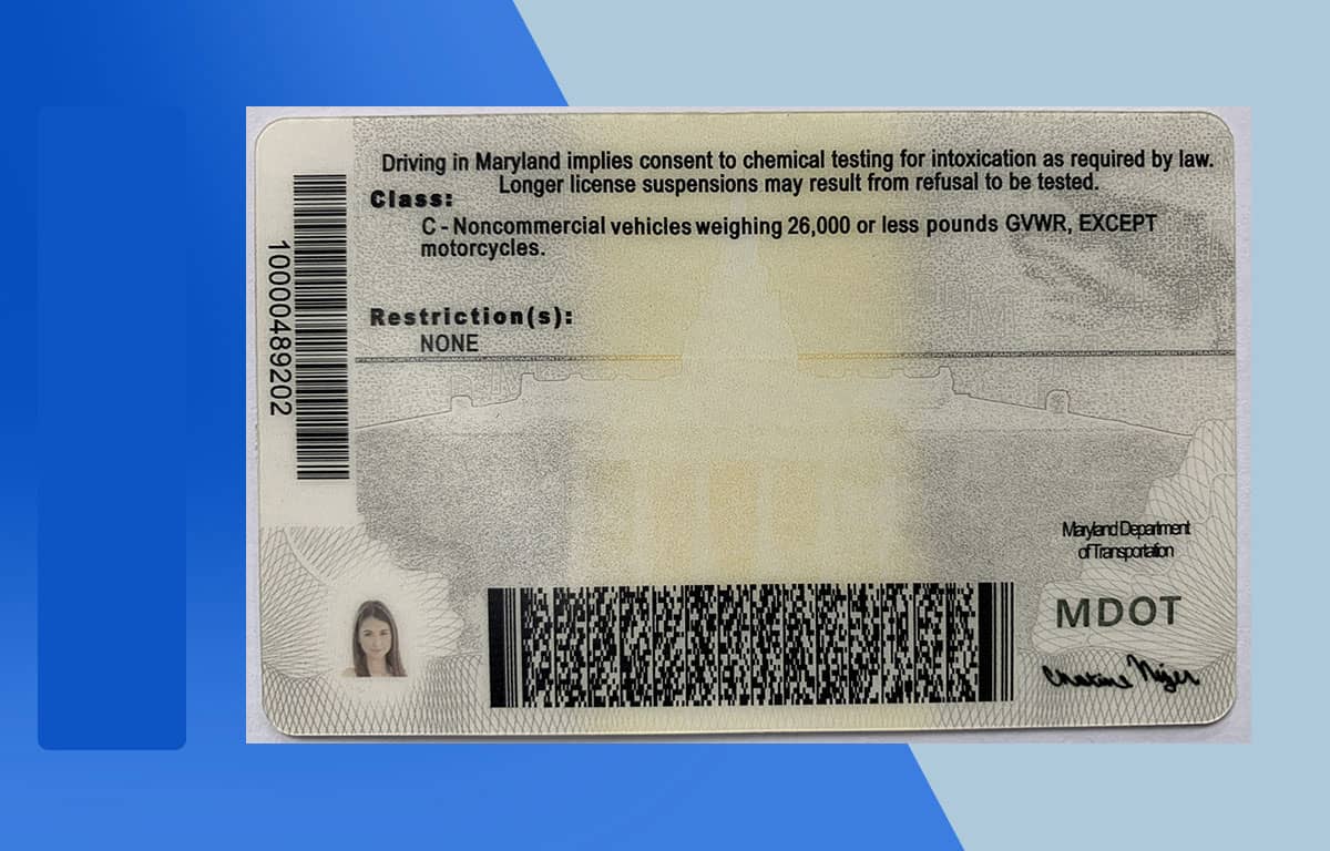 Maryland Drivers License Psd Template New Edition Download