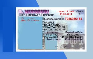 Missouri Driver license PSD Template - Fully editable