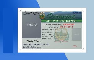 Vermont Driver license PSD Template- Fully editable