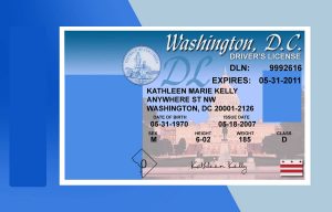 Washington DC Driver license PSD Template- Fully editable