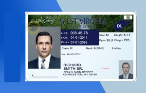 West Virginia Driver license PSD Template- Fully editable