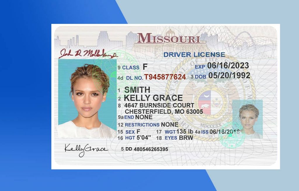 Missouri Drivers License PSD Template – Download Photoshop File