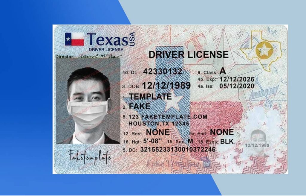 Texas Drivers License Psd Template New Edition Download Photoshop File