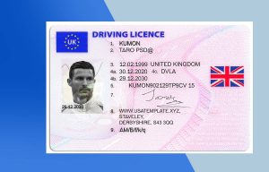 UK Driver License PSD Template - Fully editable
