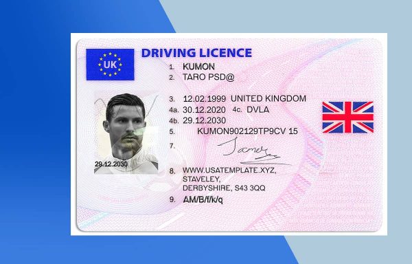 Uk Drivers License Psd Template